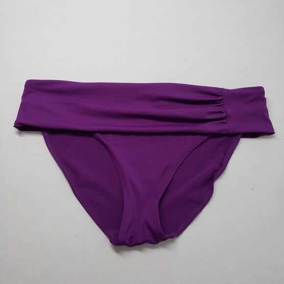 Panache Swimwear Bikini Brief Womens XL Purple Sophia Fold Over Low Rise Boho - Picture 1 of 12